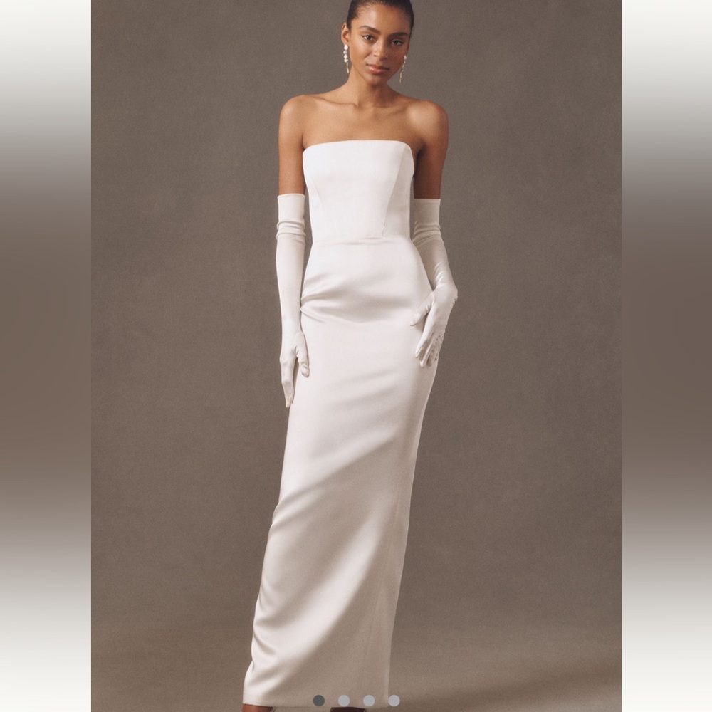 Bronx and Banco Florentina White Strapless Wedding Dress